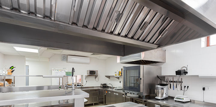 Interior shot of commercial kitchen in a restaurant